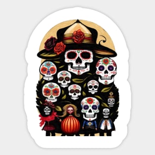 skull family Sticker